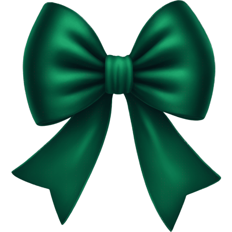 one cute Dark green velvet bow emoji