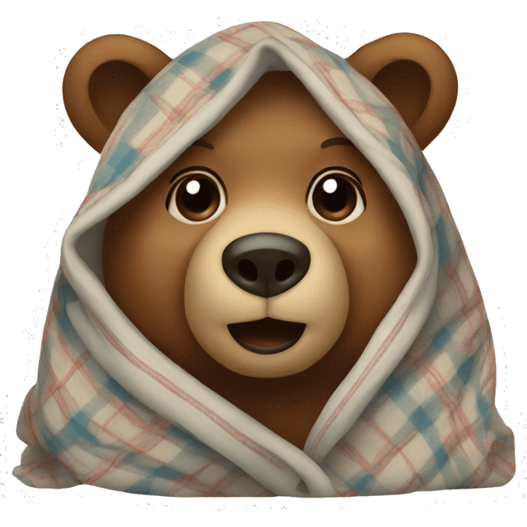 Bear with a blanket  emoji