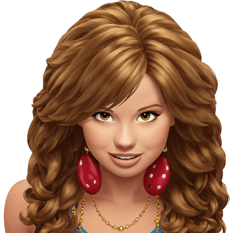 smiling girl with jewelry emoji