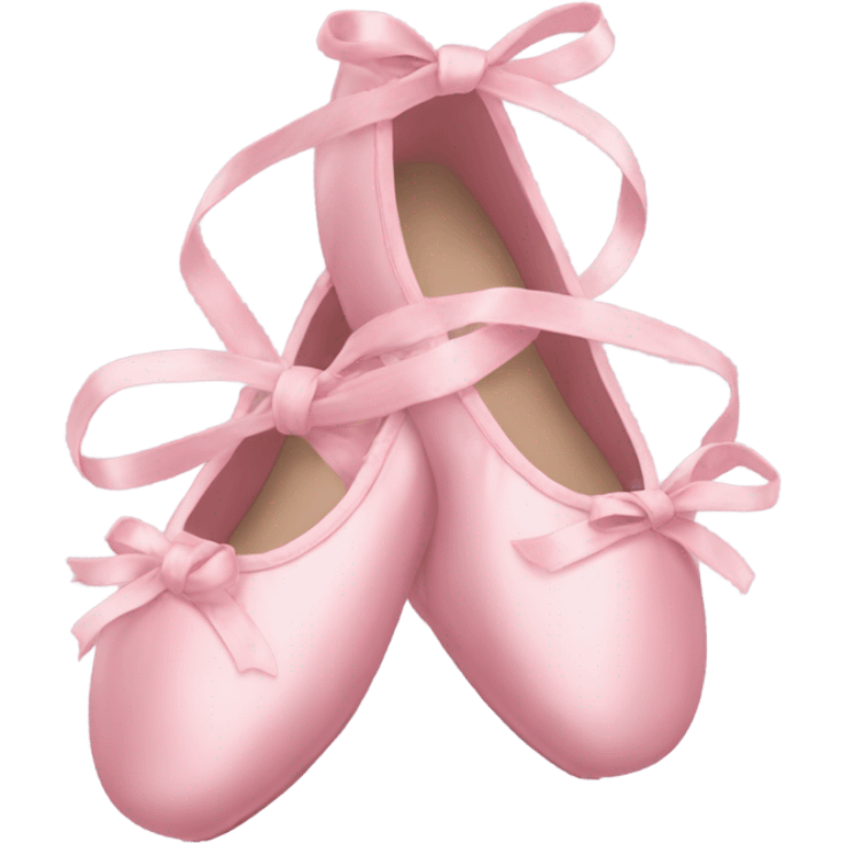 ballet pumps with bows around them tying them together at the top emoji