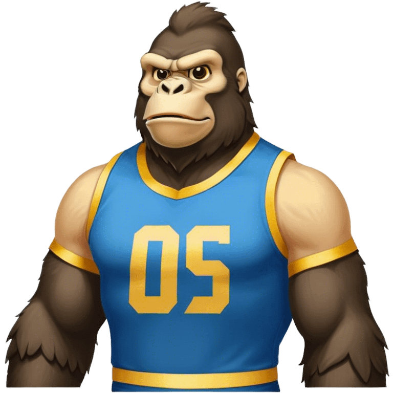 king kong wearing eagles sleeveless jersey blue and yellow bird emoji