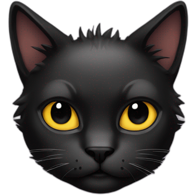 Black Punk cat emoji