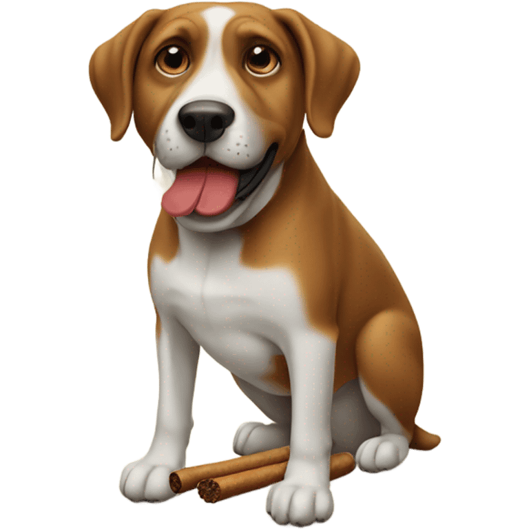 Dog with cigar emoji