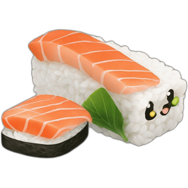 Chat mange des sushi emoji