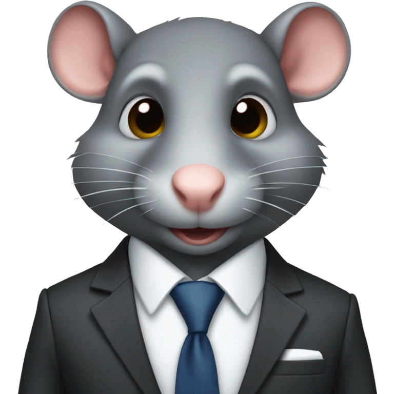 rat wearing a suit emoji