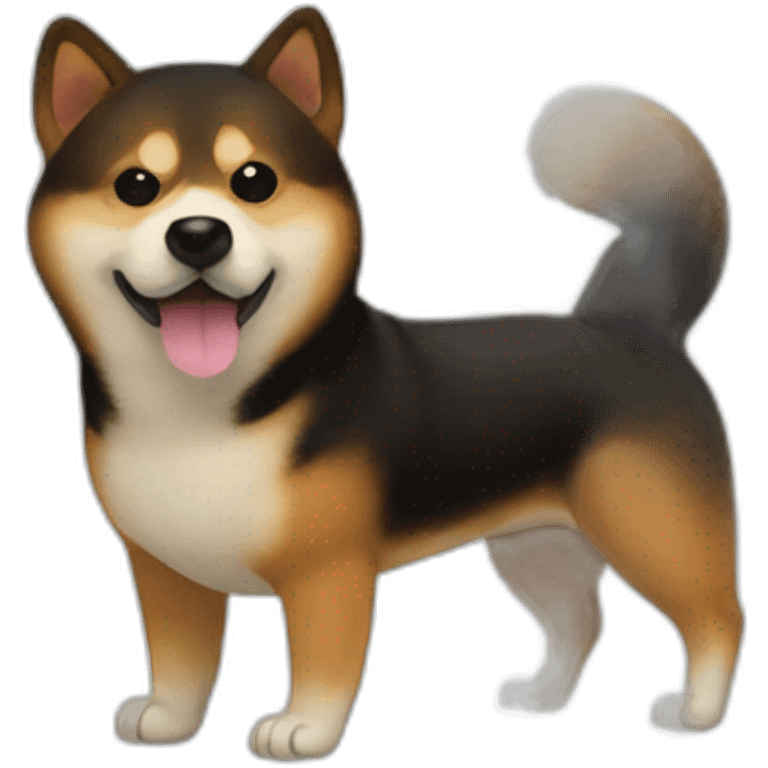 Black and tan Shiba inu emoji