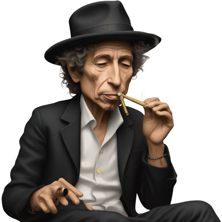 Bob Dylan smoking hookah  emoji