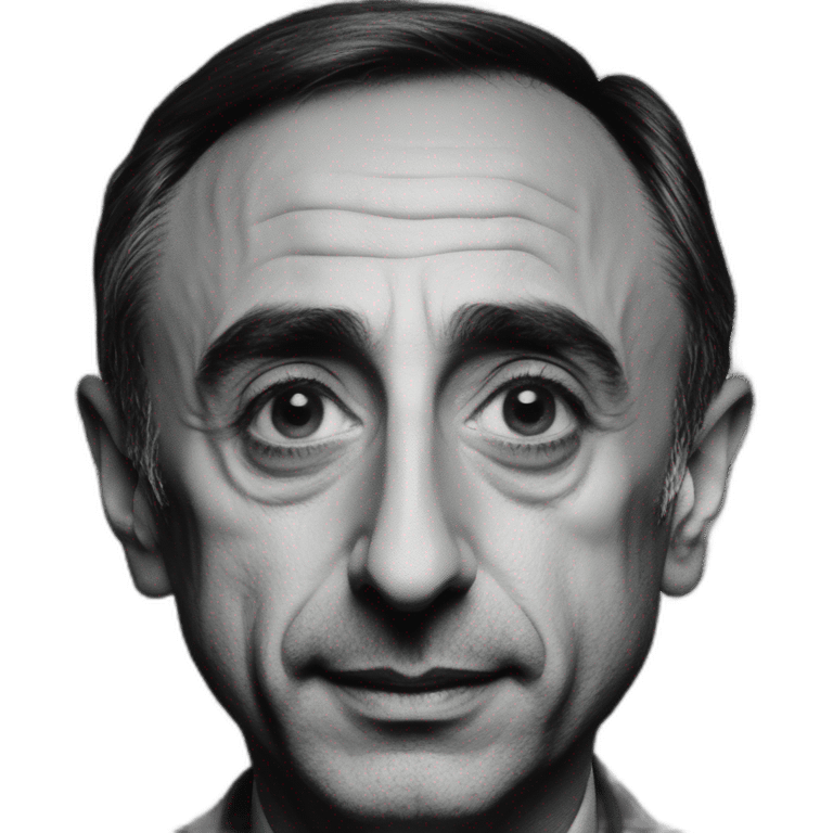 Éric zemmour sur un fond NOIR emoji