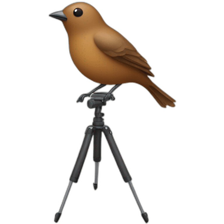 brown bird with a tripod instead of legs emoji