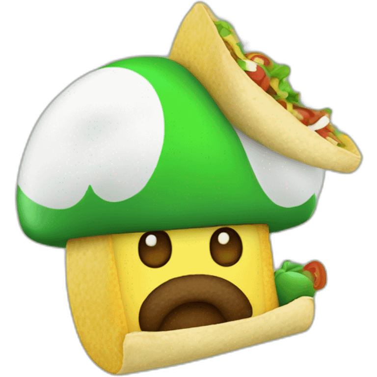 Luigi eats a taco emoji