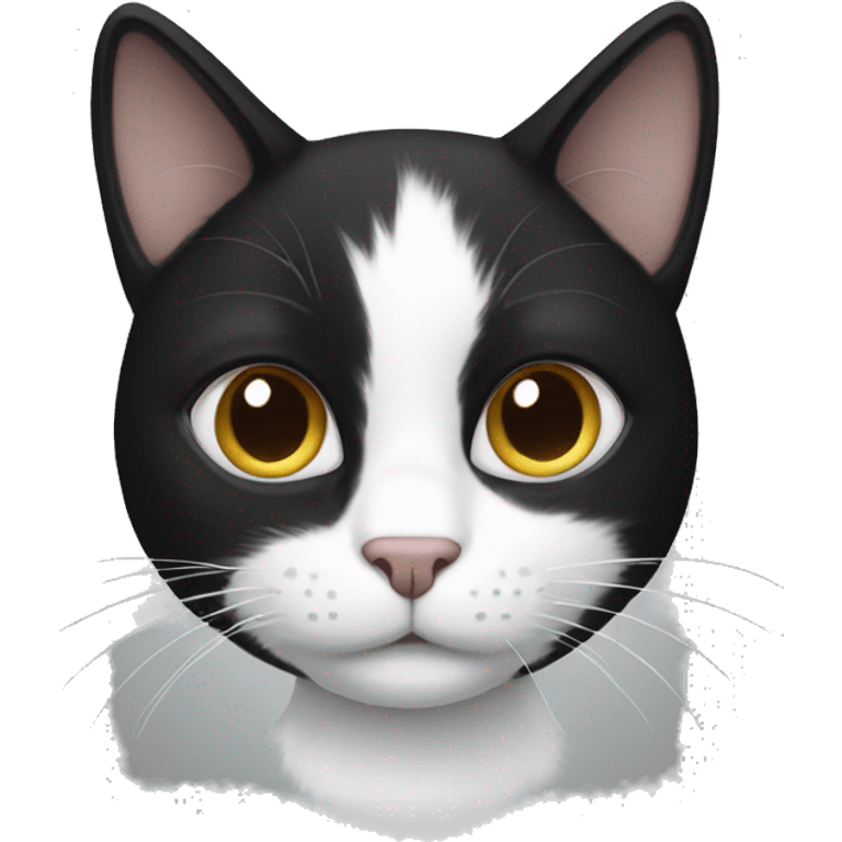 Black and white cat emoji