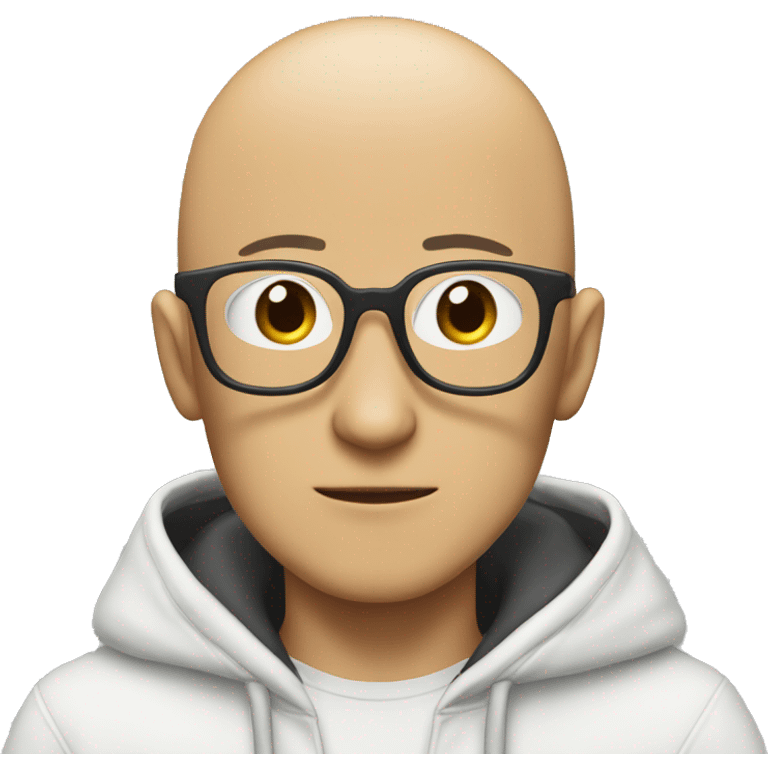 saitama wearing hoodie and glasses emoji