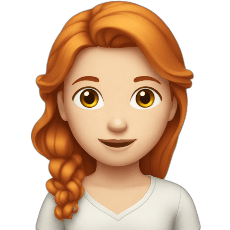 Fille rousse emoji