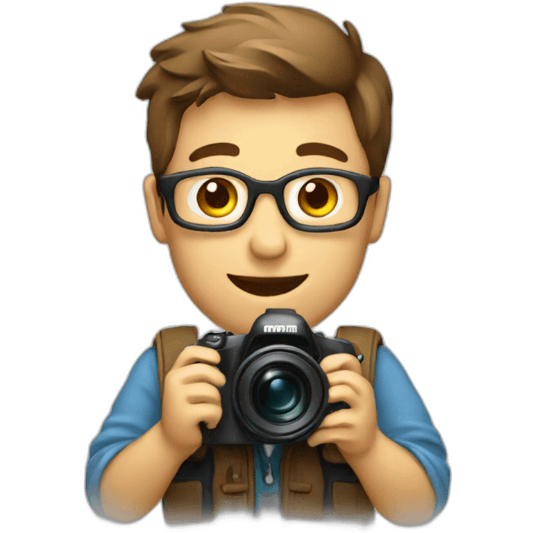 photographer with camera emoji