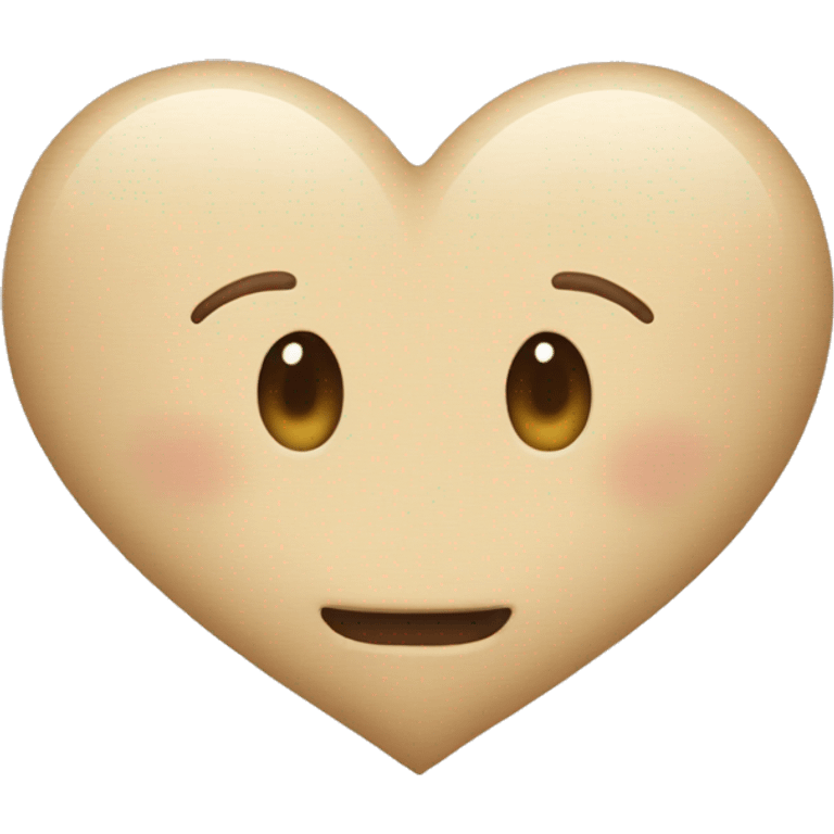 Beige heart emoji