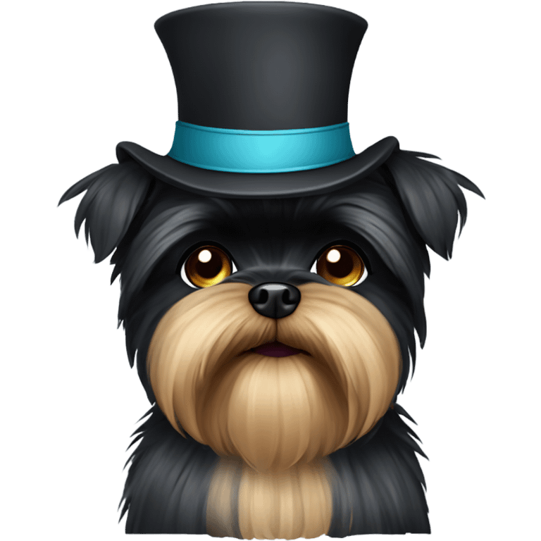 An affenpinscher with a hat on emoji