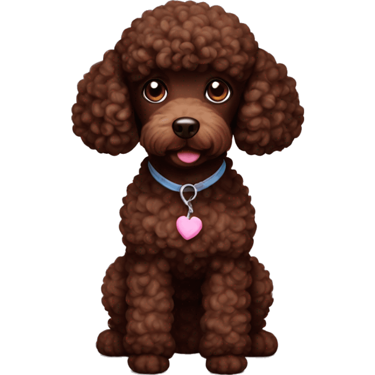 Chocolate poodle emoji