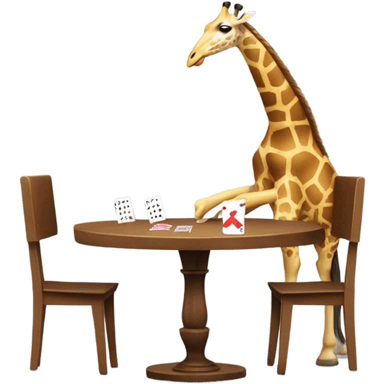 Giraffe playing cards emoji