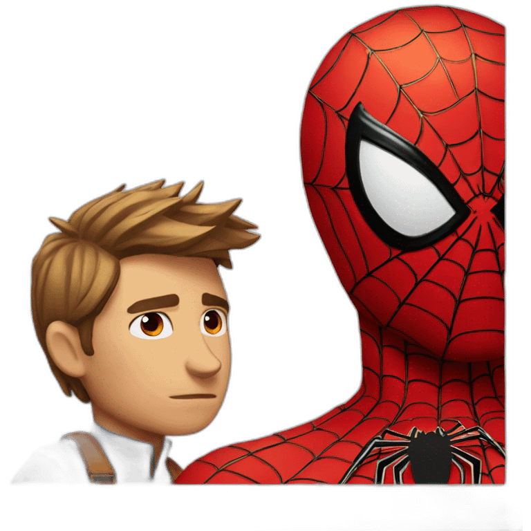 spider-man as the thinking emoji emoji