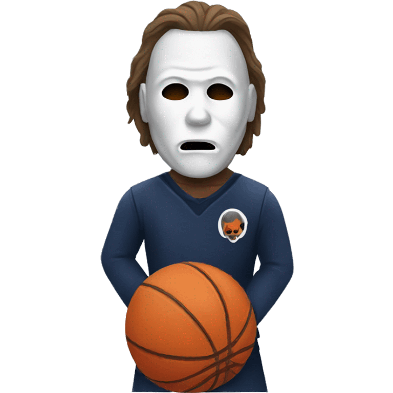 Michael Myers playing basket ball emoji