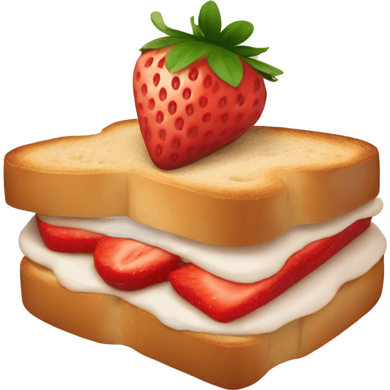 Strawberry and bread toast emoji