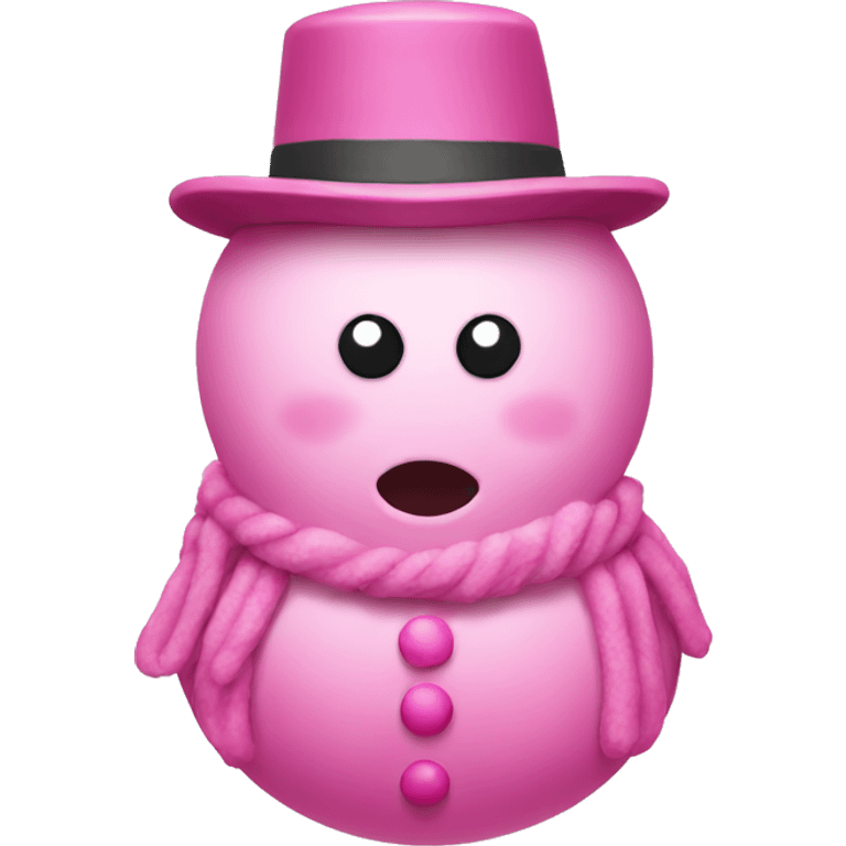 Pink snow man  emoji