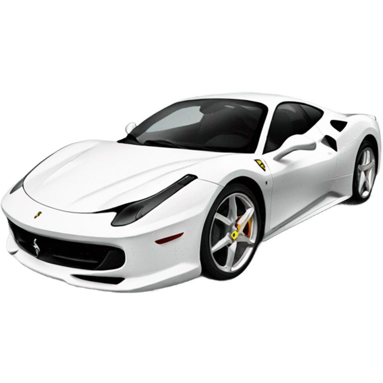 white Ferrari  emoji