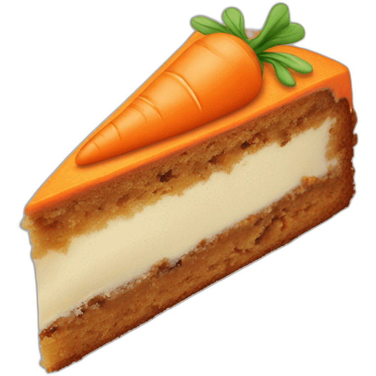 Carrot cake slice emoji