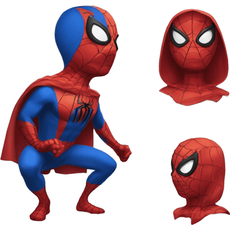 Spiderman wearing a cape emoji