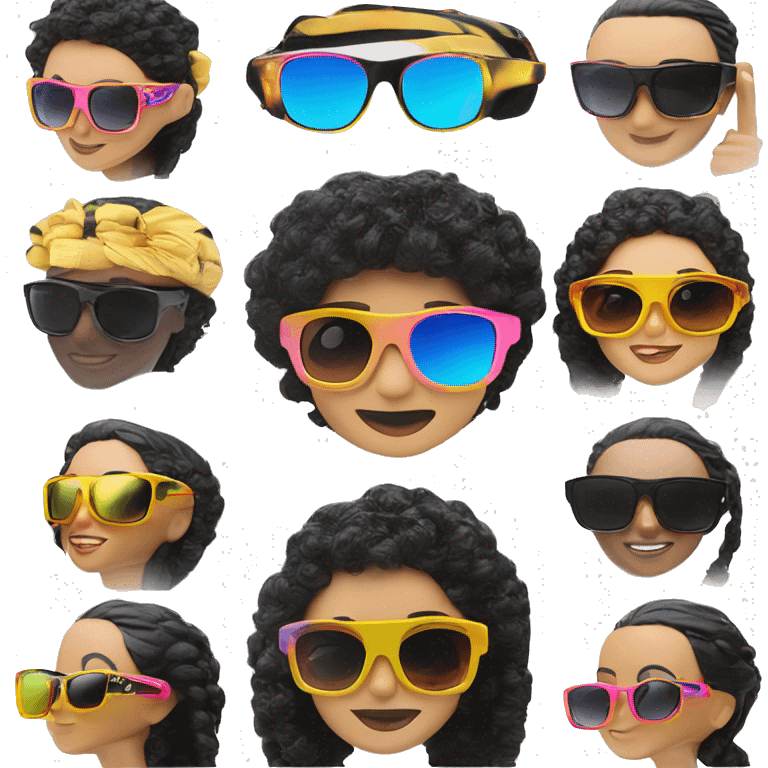 Yimosro Y2K Wrap Around Fashion Sports Sunglasses emoji