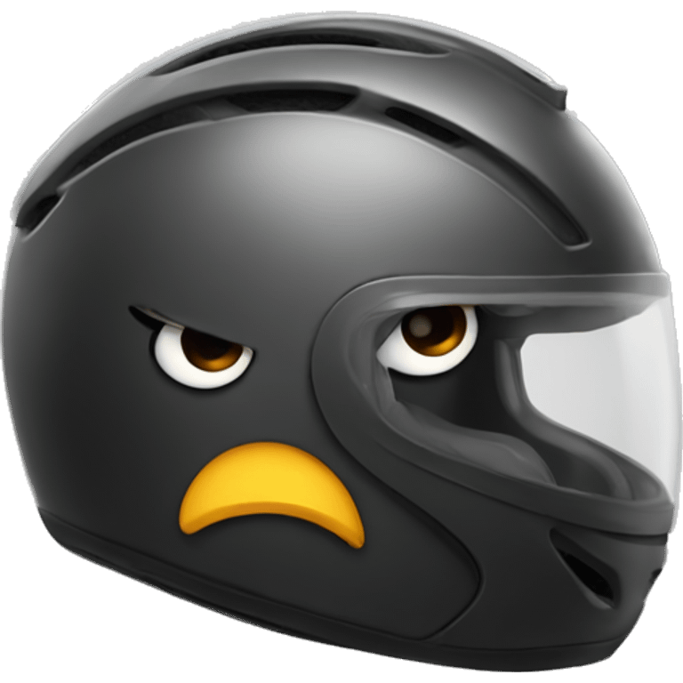 angry emoji with bike helmet emoji