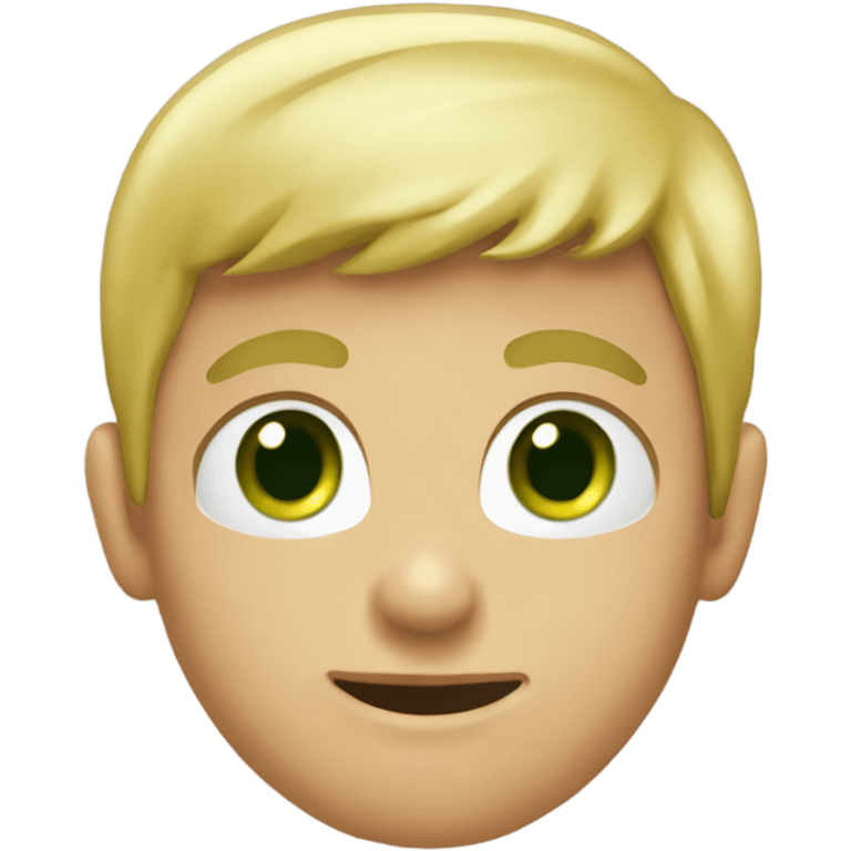 garçon blond yeux vert emoji