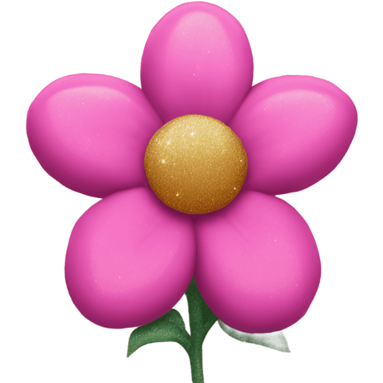 Pink flower bush with glitter  emoji