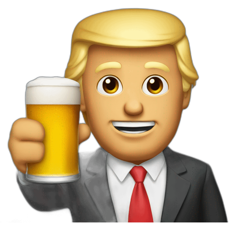 Trump with a bier emoji