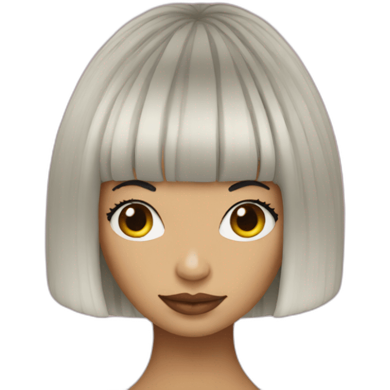 Sia with two-tone wig   emoji