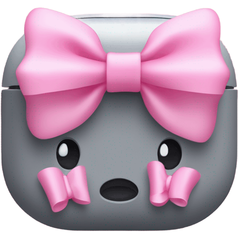 Air pods max with pink bows emoji