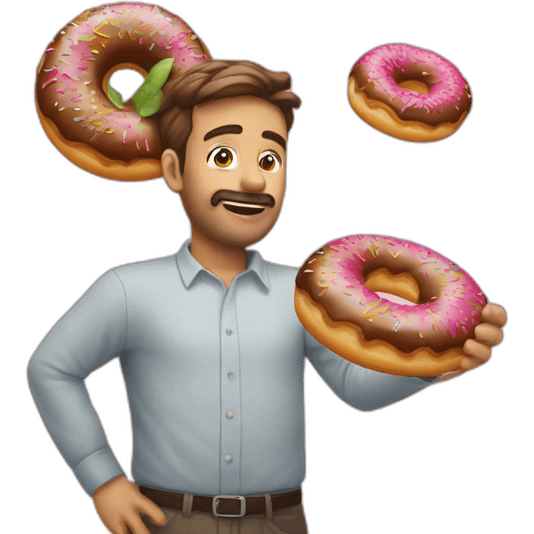 Reubeudeter qui mange un donut  emoji