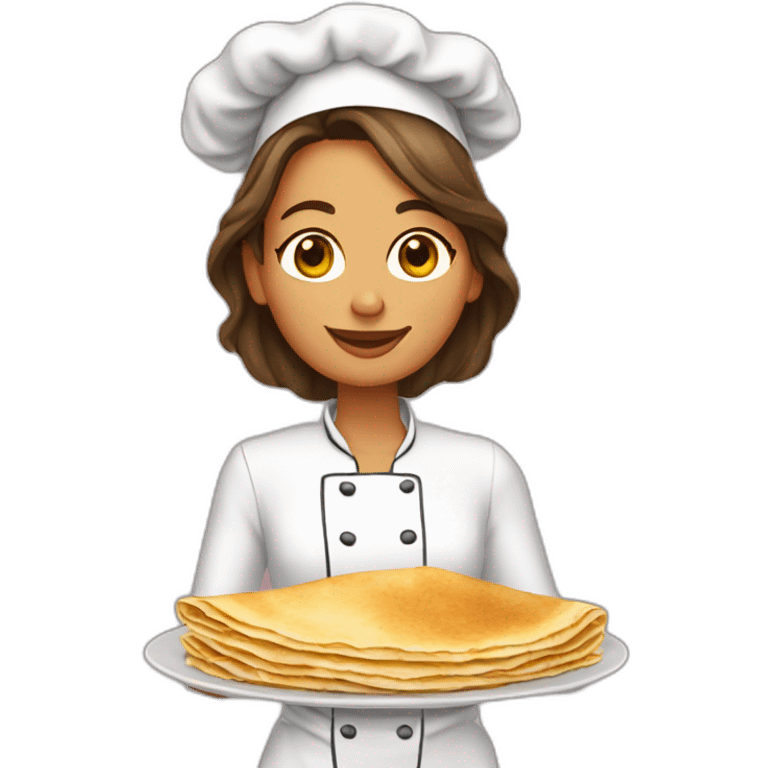 femme qui cuisine des crepes emoji