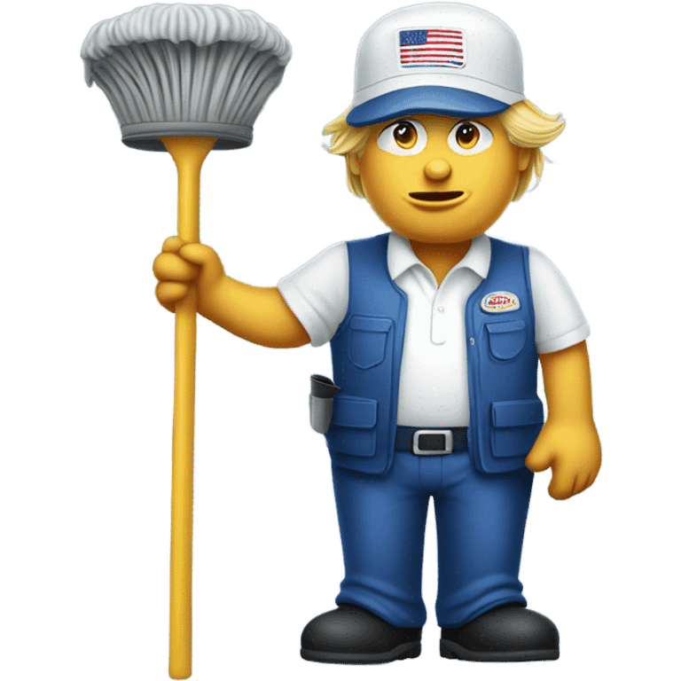 Donald Trump as a janitor emoji