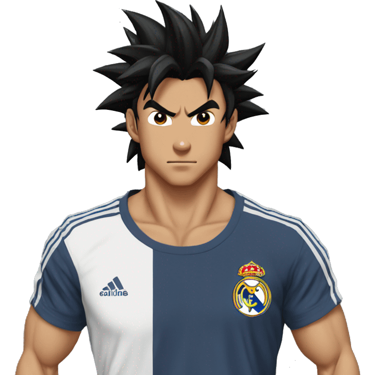 goku con una camiseta del real madrid emoji