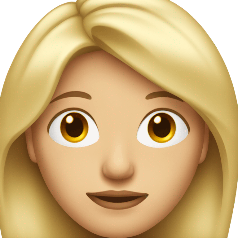 blonde middle aged woman with brown eyes emoji