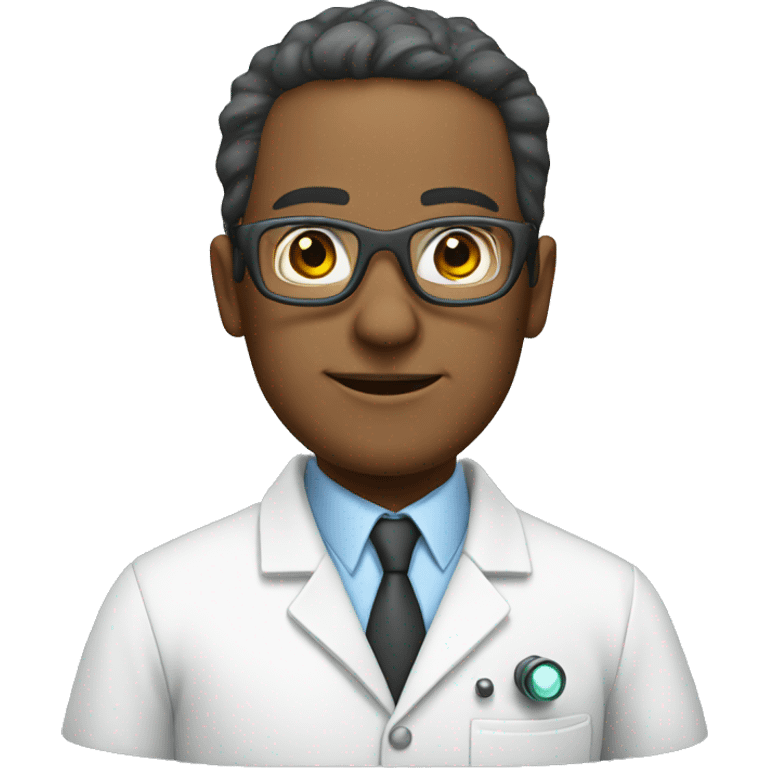 Scientist with white lab coat and goggles emoji