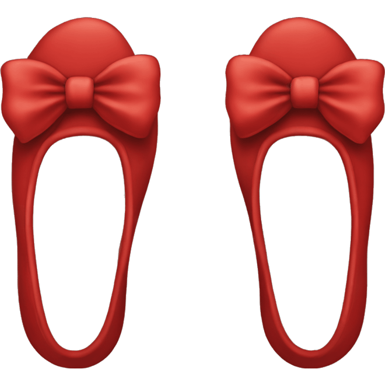 Christmas red bow slippers emoji