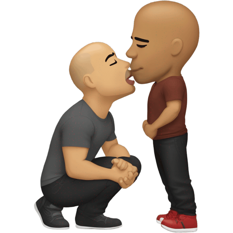 Vin diesel kissing the rock emoji