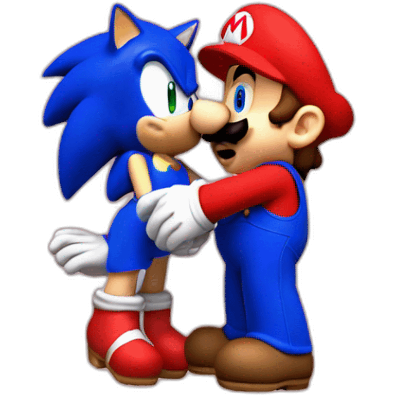 Mario kiss sonic emoji