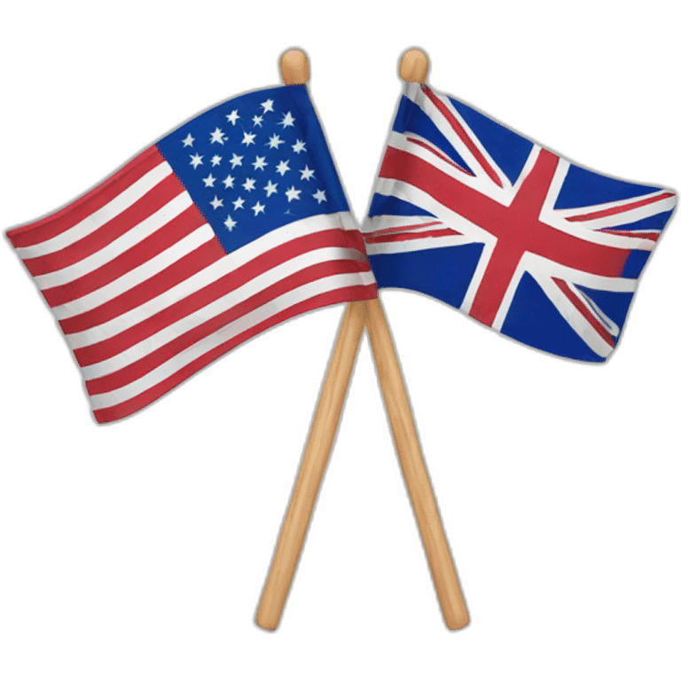 Usa flag with UK flag emoji