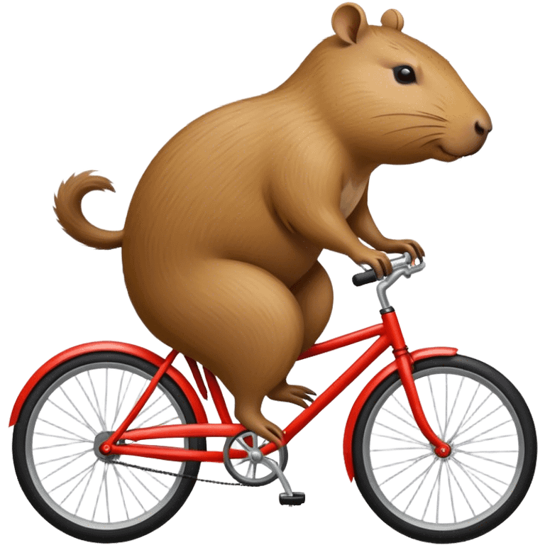 Capybara on bike emoji