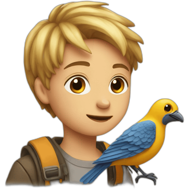 kid who saves bird emoji