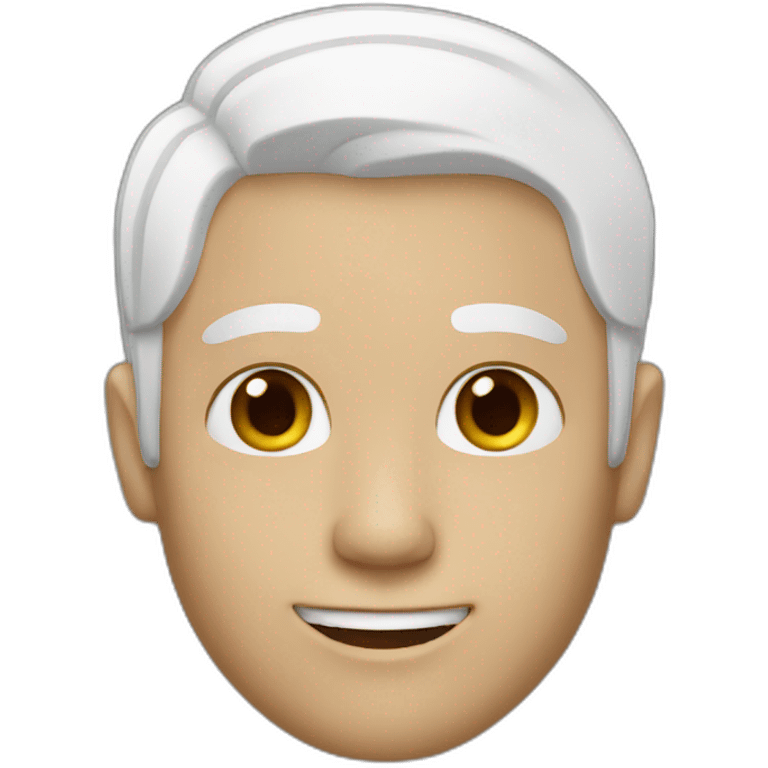 Guy white short hair emoji