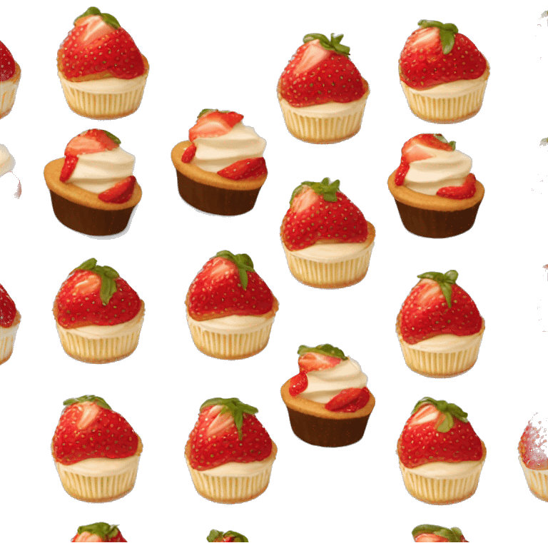 strawberry crunch cheesecake cupcake emoji